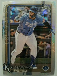 2025 Topps Chrome Baseball Prism Refractors Salvador Perez #114
