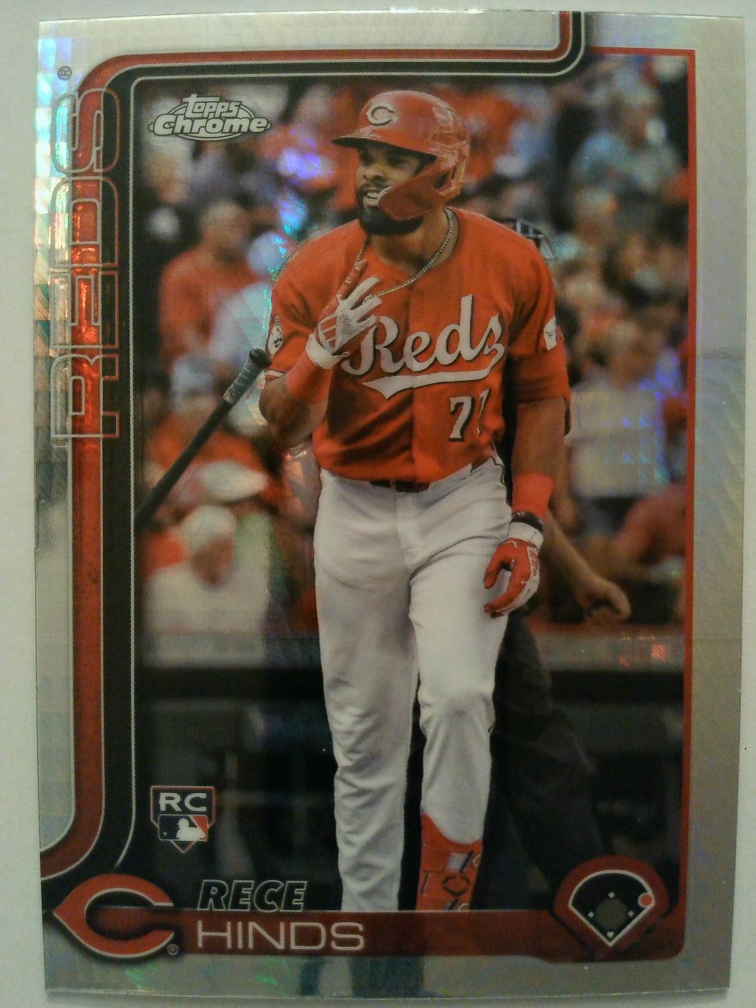 2025 Topps Chrome Baseball Prism Refractors Rece Hinds #253 Rookie