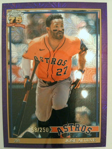 2026 Topps 1991 Topps Baseball Chrome Purple 158/250 Jose Altuve #91C-17