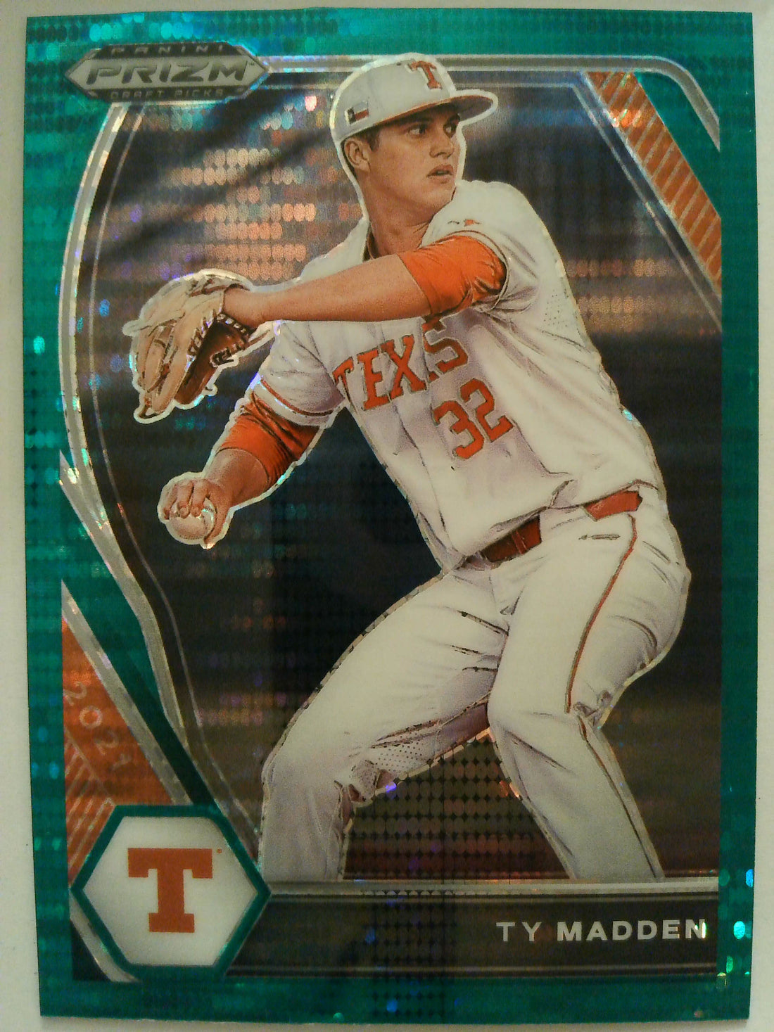 2021 Panini Prizm Draft Picks Baseball Green Pulsar Prizm Ty Madden #PDP32