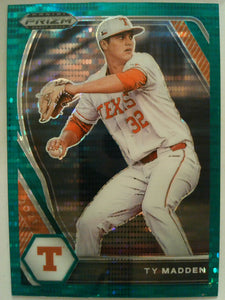2021 Panini Prizm Draft Picks Baseball Green Pulsar Prizm Ty Madden #PDP32