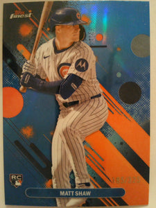 2025 Finest Baseball Sky Blue Refractor 185/325 Matt Shaw #85 Rookie