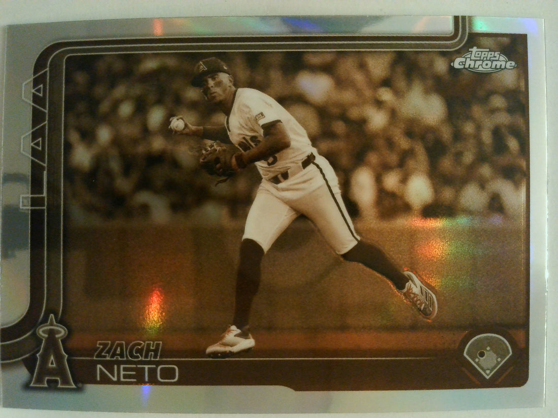 2025 Topps Chrome Baseball Sepia Refractors Zach Neto #211