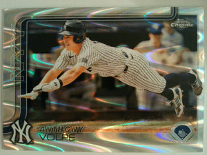 2025 Topps Chrome Baseball Raywave Refractors Anthony Volpe #162