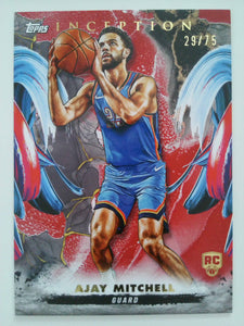 2024-25 Topps Inception Basketball Red 29/75 Ajay Mitchell #29 Rookie