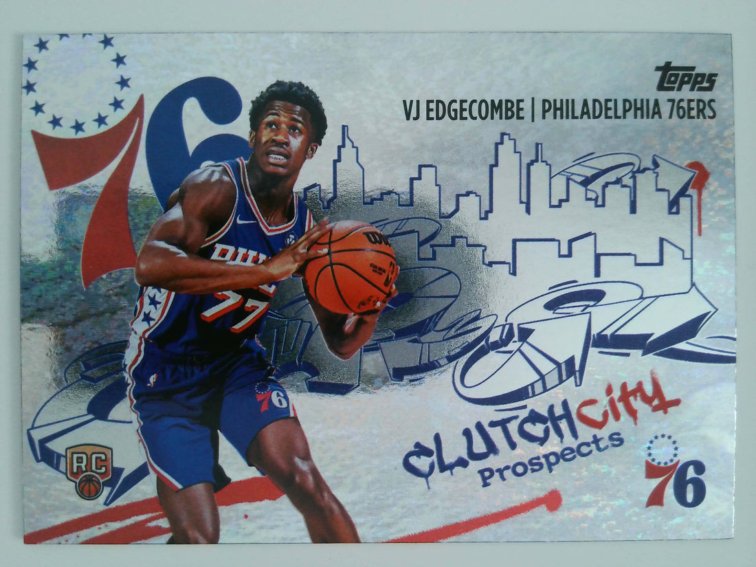 2025-26 Topps Basketball Clutch City Prospects Holo Foil VJ Edgecombe #CC-3