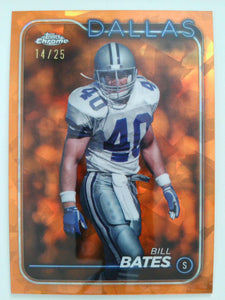 2024 Topps Chrome Football Orange Geometric Refractor 14/25 Bill Bates #47