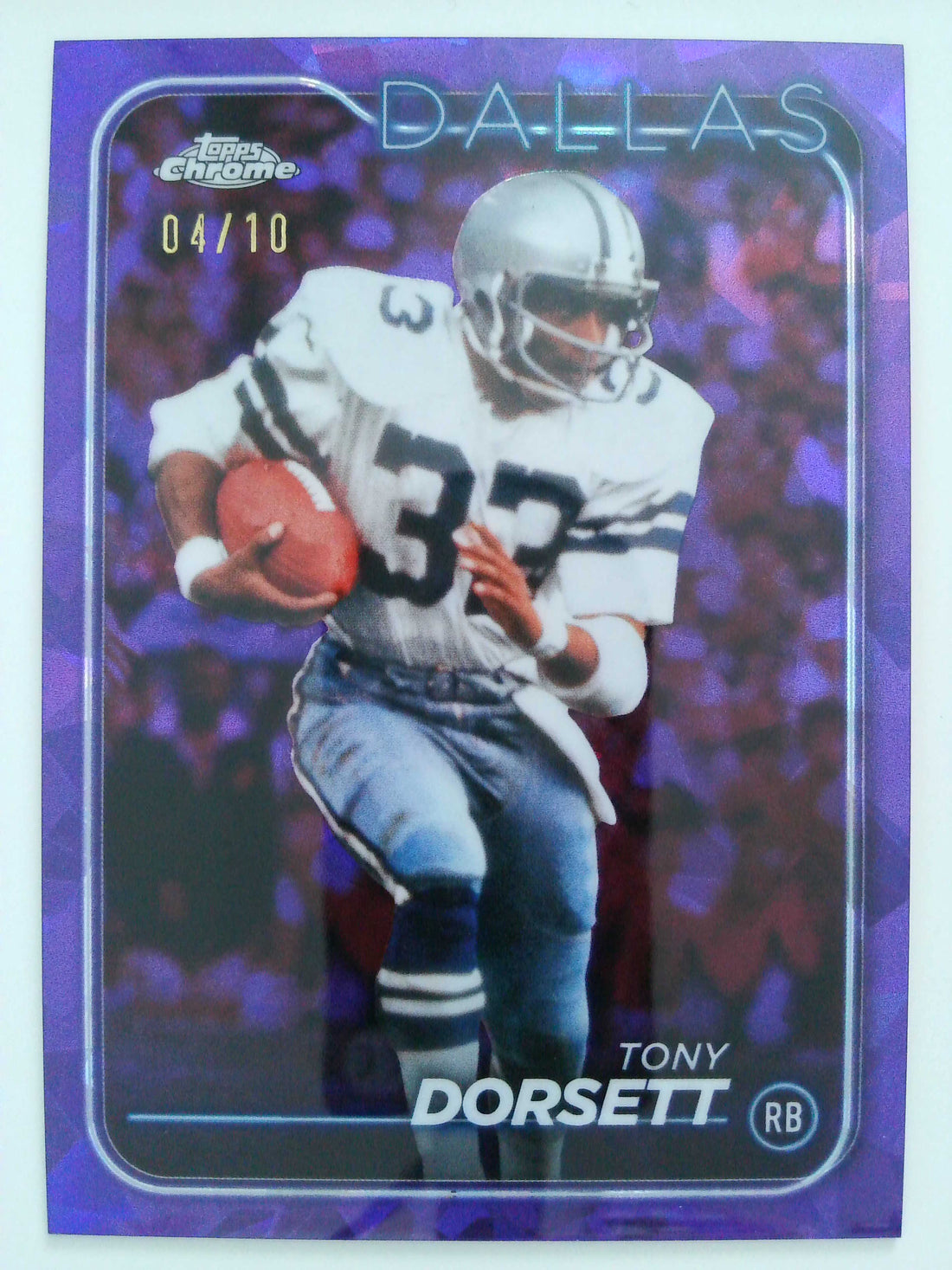 2024 Topps Chrome Sapphire Purple Sapphire 04/10 Tony Dorsett #40