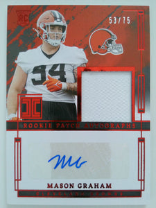2025 Panini Impeccable Rookie Patch Autos Red 53/75 Mason Graham #RKP-MGM