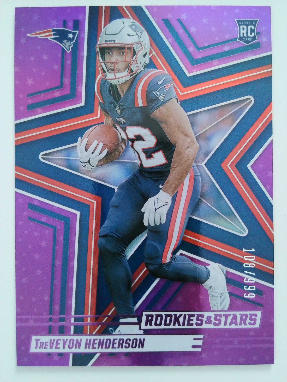 2025 Panini Rookies & Stars Purple 108/999 TreVeyon Henderson #188 Rookie