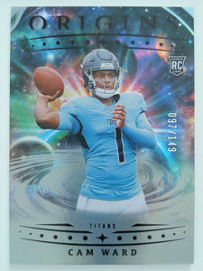 2025 Panini Origins Football Holo Silver 097/149 Cam Ward #143 Rookie