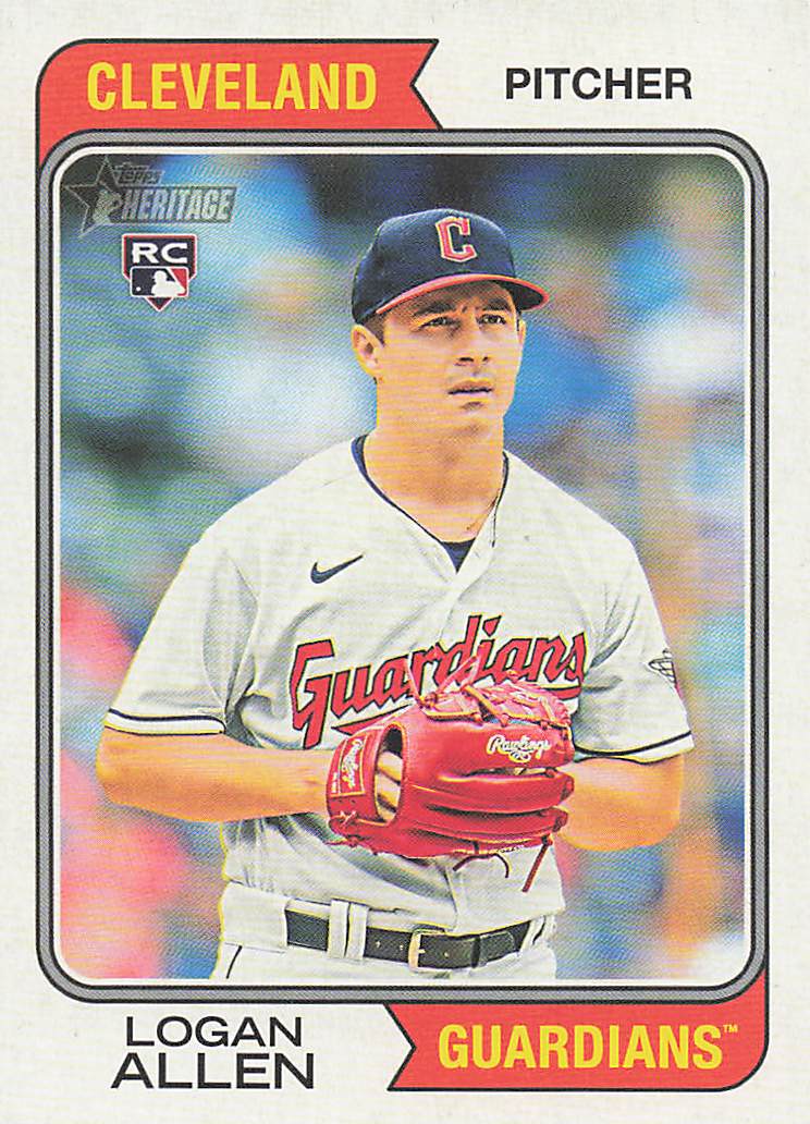 2023 Topps Heritage Baseball Logan Allen #565 Rookie