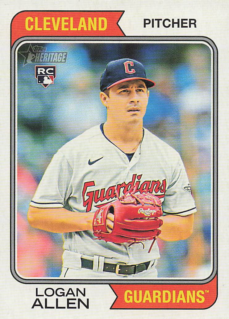 2023 Topps Heritage Baseball Logan Allen #565 Rookie