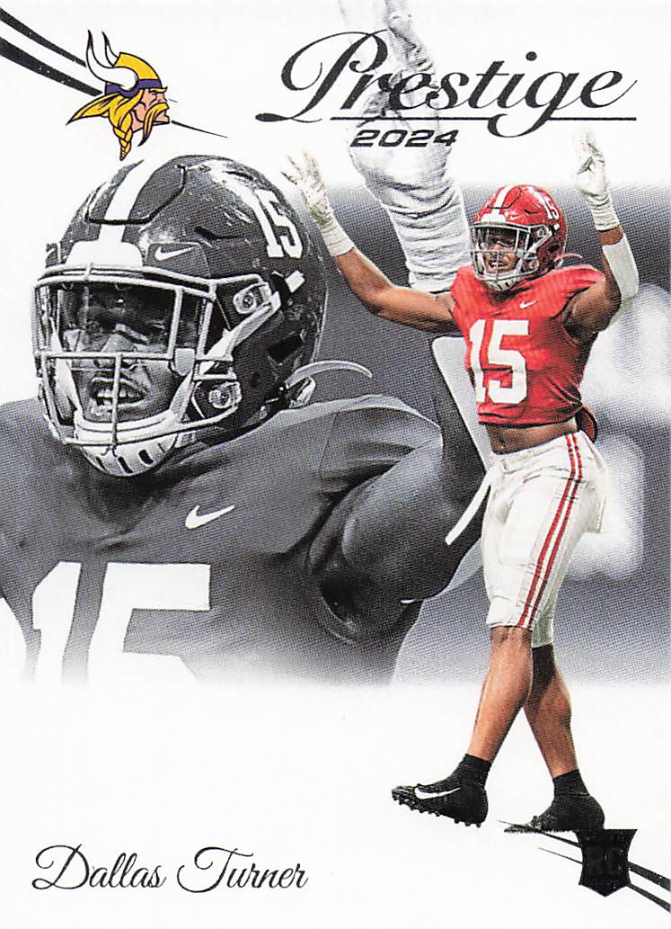 2024 Panini Prestige Football Dallas Turner #308 Rookie