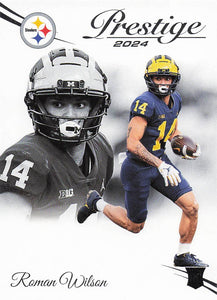 2024 Panini Prestige Football Roman Wilson #366 Rookie