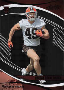 2025 Panini Absolute Football Retail Carson Schwesinger #112 Rookie