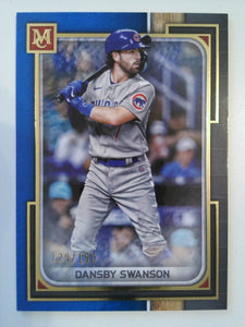 2023 Topps Museum Collection Baseball Sapphire 129/150 Dansby Swanson #49