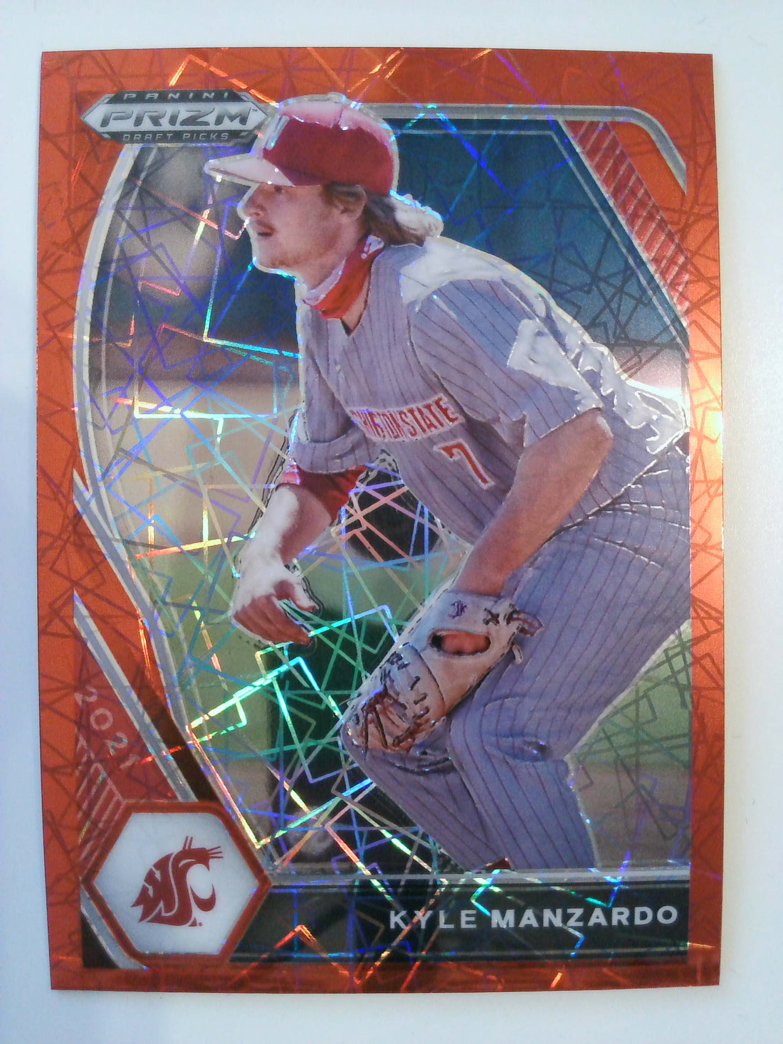 2021 Panini Prizm Draft Picks Baseball Red Wave Prizm Kyle Manzardo #PDP63