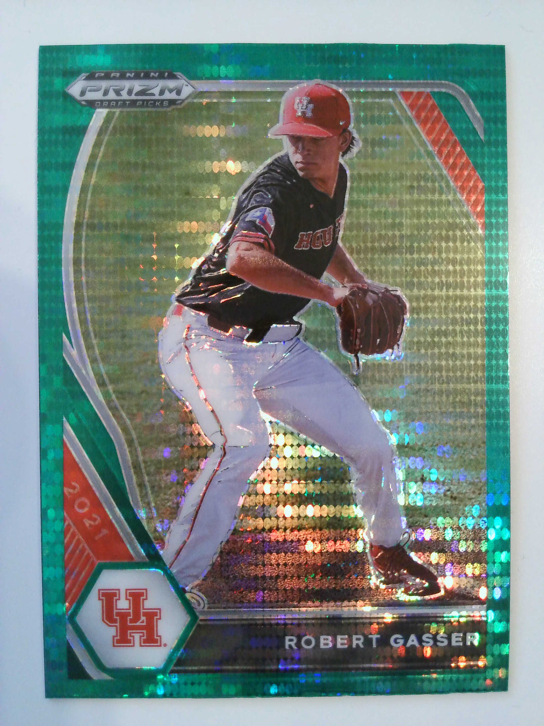 2021 Panini Prizm Draft Picks Baseball Green Pulsar Prizm Robert Gasser #PDP71