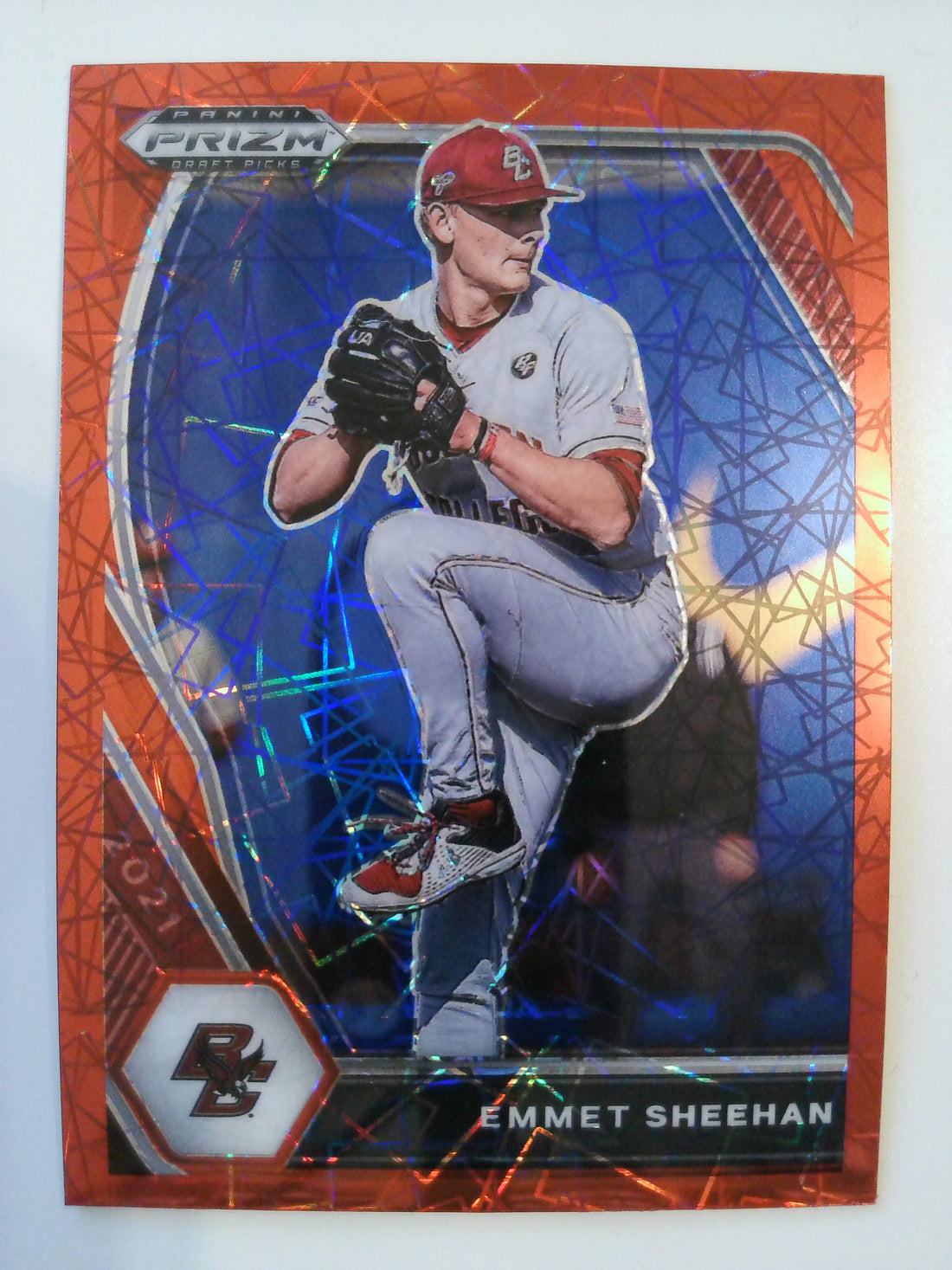 2021 Panini Prizm Draft Picks Baseball Red Wave Prizm Emmet Sheehan #PDP192