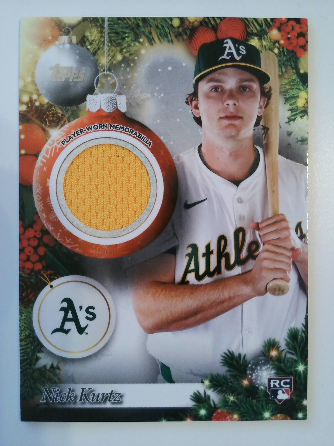 2025 Topps Holiday Baseball Player Relics Nick Kurtz #PR-NK