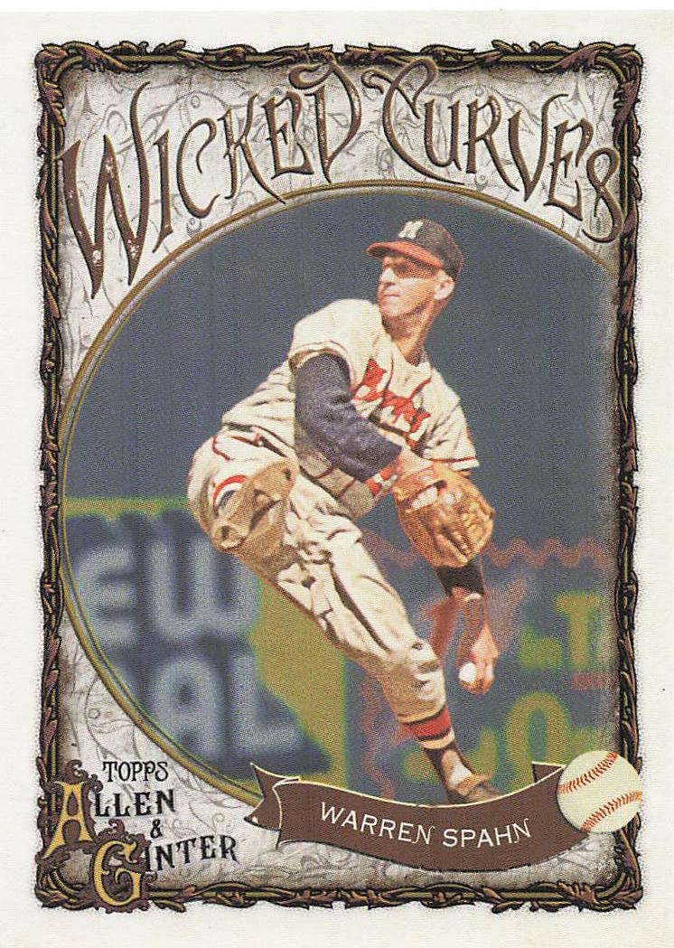 2025 Topps Allen & Ginter Baseball Wicked Curves Warren Spahn #WC-22