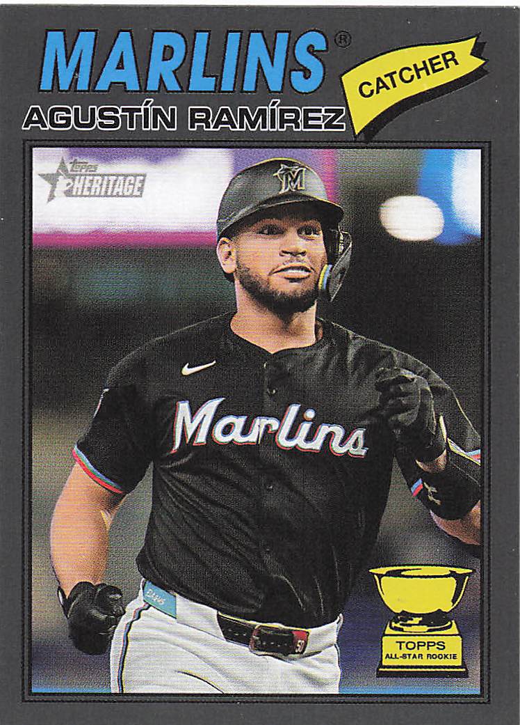 2026 Topps Heritage Baseball Dark Gray Border Agustín Ramírez #13
