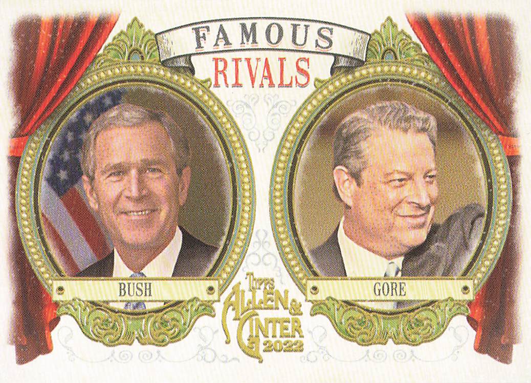 2022 Topps Allen & Ginter Baseball Famous Rivals George W. Bush / Al Gore #FR-6