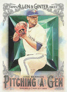 2022 Topps Allen & Ginter Baseball Pitching a Gem Jose Berrios #PAG-16