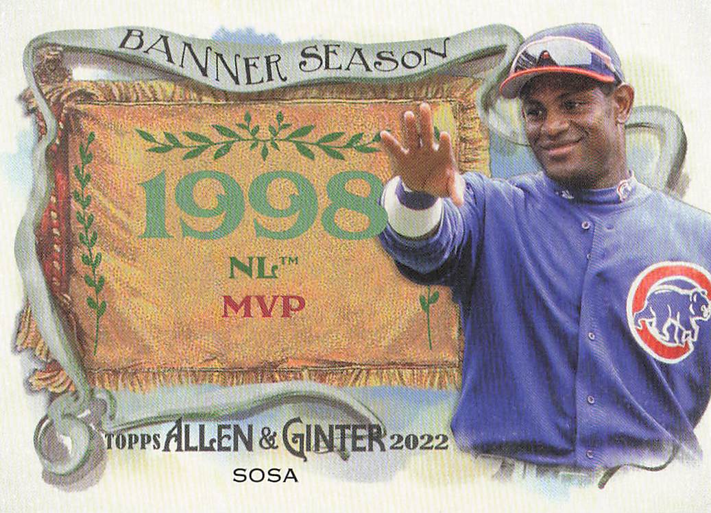 2022 Topps Allen & Ginter Baseball Banner Seasons Sammy Sosa #BS-20