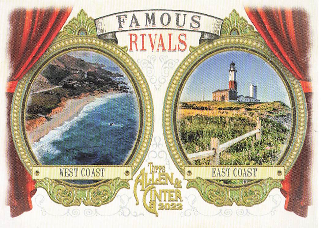 2022 Topps Allen & Ginter Baseball Famous Rivals West Coast / East Coast #FR-3
