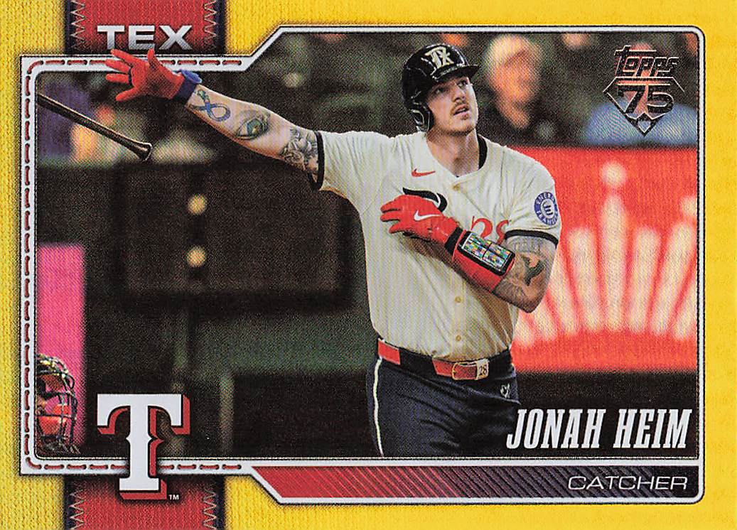 2026 Topps Baseball Yellow Rainbow Foil 106/399 Jonah Heim #78