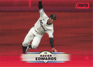 2025 Stadium Club Baseball Red Foil Xavier Edwards #107