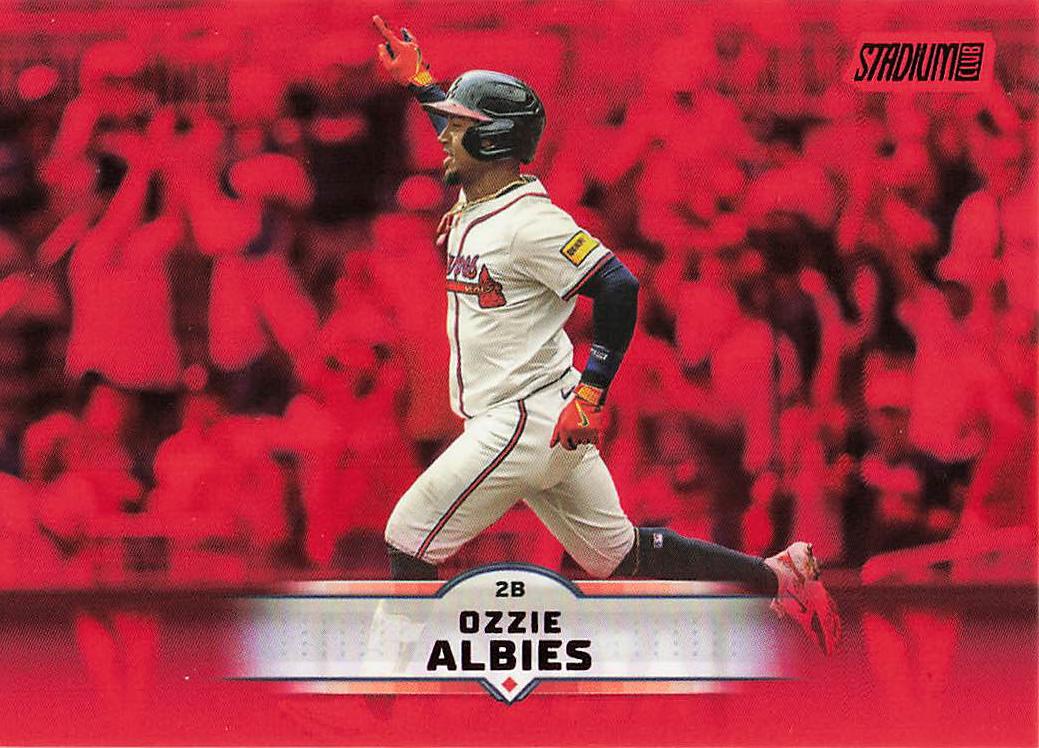 2025 Stadium Club Baseball Red Foil Ozzie Albies #40