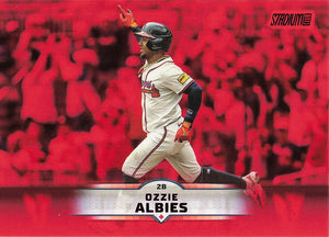 2025 Stadium Club Baseball Red Foil Ozzie Albies #40
