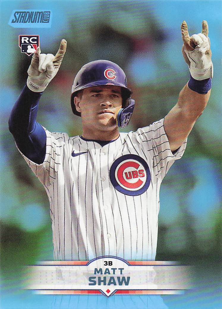 2025 Stadium Club Baseball Light Blue Foil Matt Shaw #65 Rookie