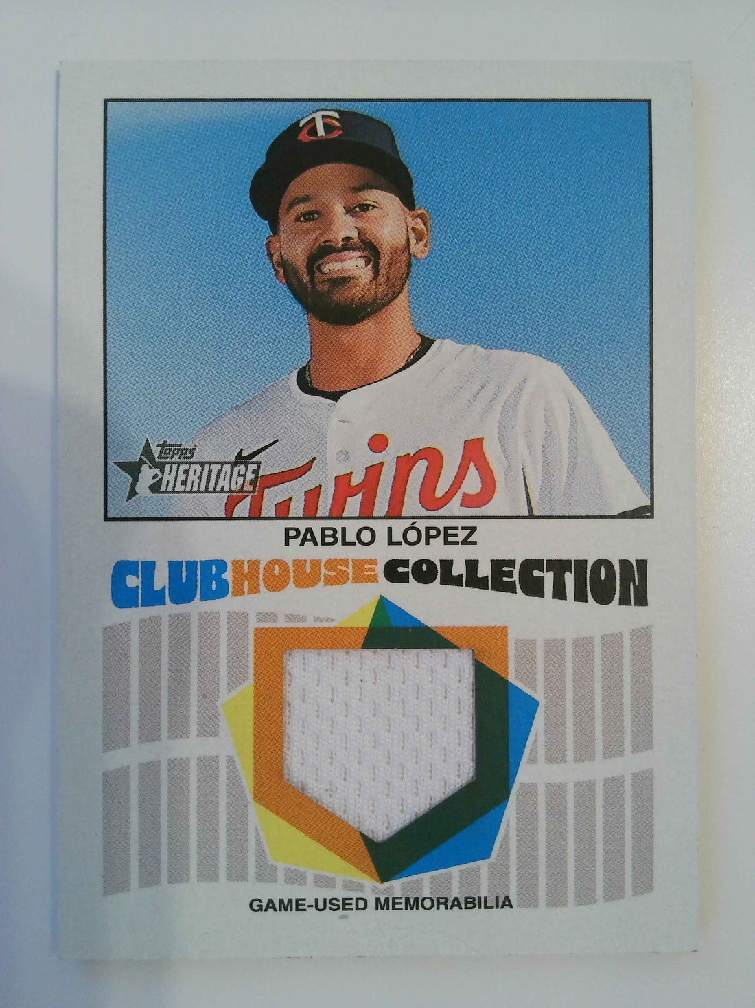2026 Topps Heritage Baseball Clubhouse Collection Relics Pablo López #CCR-PL