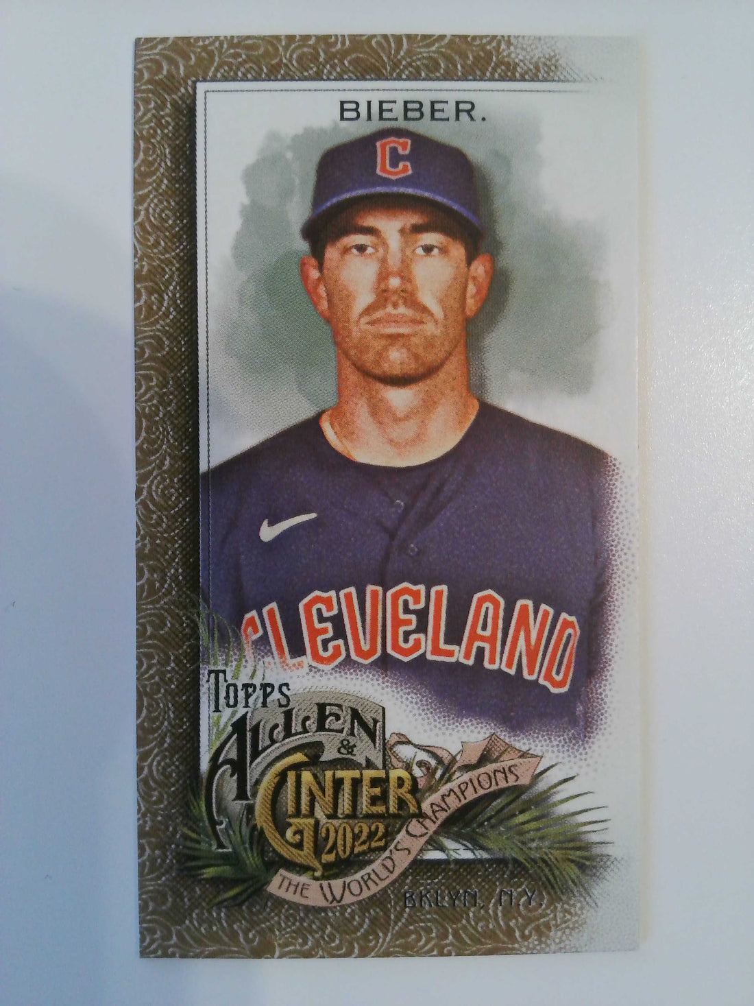 2022 Topps Allen & Ginter Baseball Mini Gold Border Shane Bieber #73