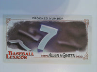 2022 Topps Allen & Ginter Baseball Mini Baseball Lexicon Crooked Number #BL-16