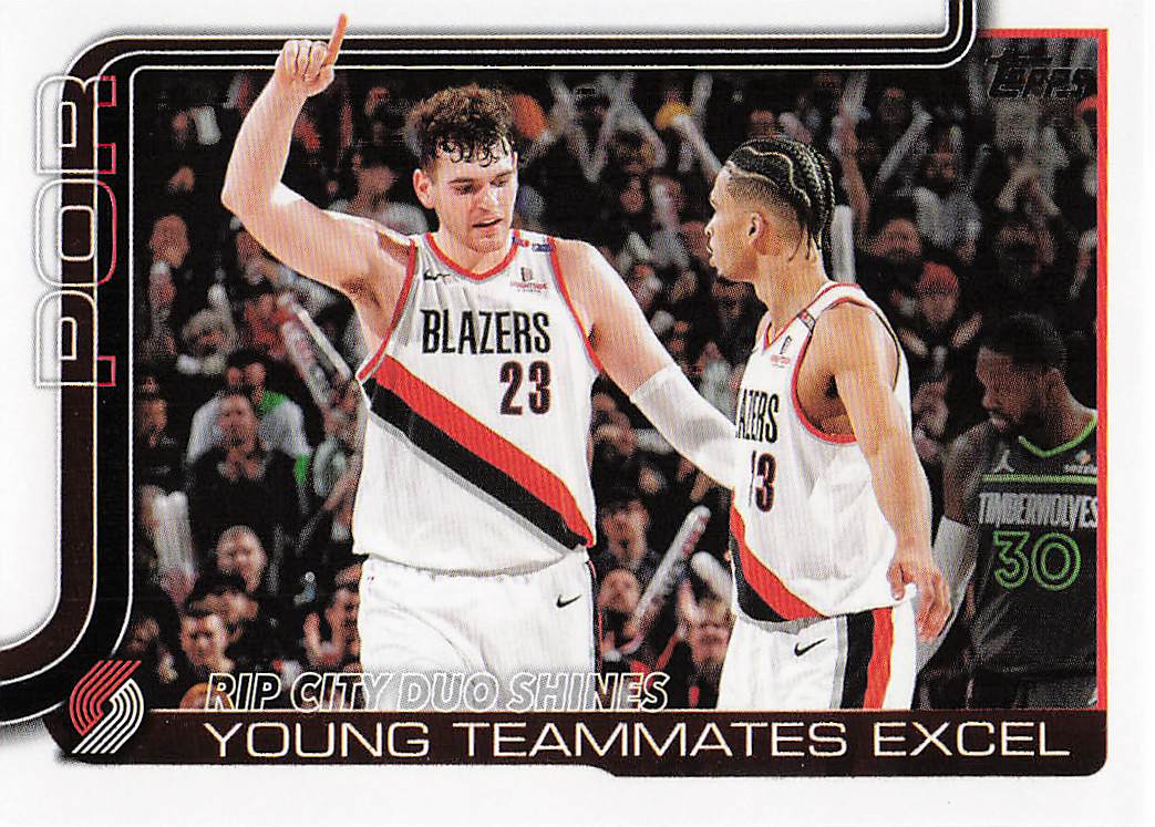 2025-26 Topps Basketball Rip City Duo Shines: Young Teammates Excel #289
