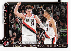 2025-26 Topps Basketball Rip City Duo Shines: Young Teammates Excel #289