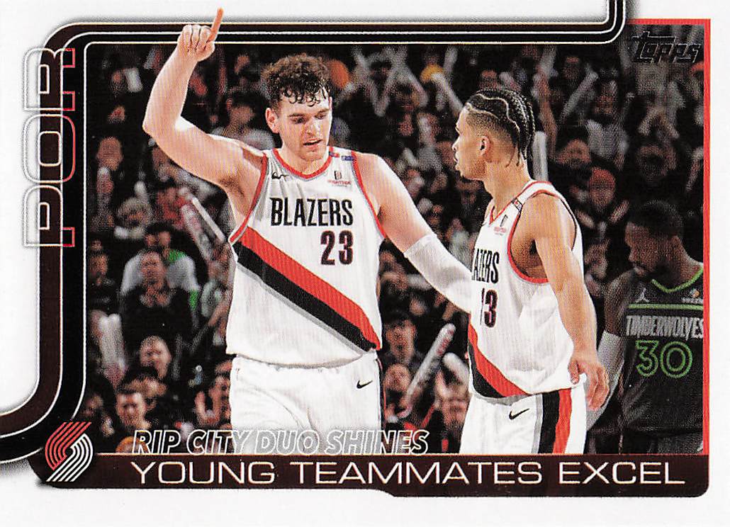 2025-26 Topps Basketball Rip City Duo Shines: Young Teammates Excel #289