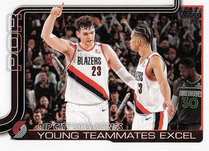 2025-26 Topps Basketball Rip City Duo Shines: Young Teammates Excel #289