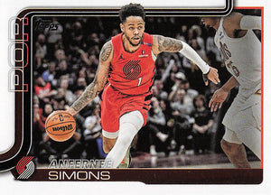 2025-26 Topps Basketball Anfernee Simons #123