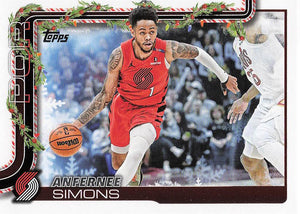 2025-26 Topps Holiday Basketball Anfernee Simons #H97