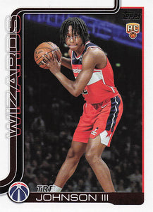 2025-26 Topps Basketball Tre Johnson III #206 Rookie