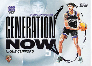 2025-26 Topps Basketball Generation Now Nique Clifford #GN-24
