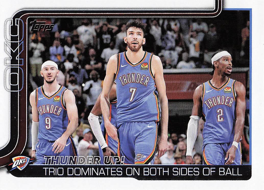 2025-26 Topps Basketball Thunder Up!: Trio Dominates On Both Sides Of Ball #288