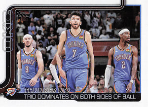 2025-26 Topps Basketball Thunder Up!: Trio Dominates On Both Sides Of Ball #288