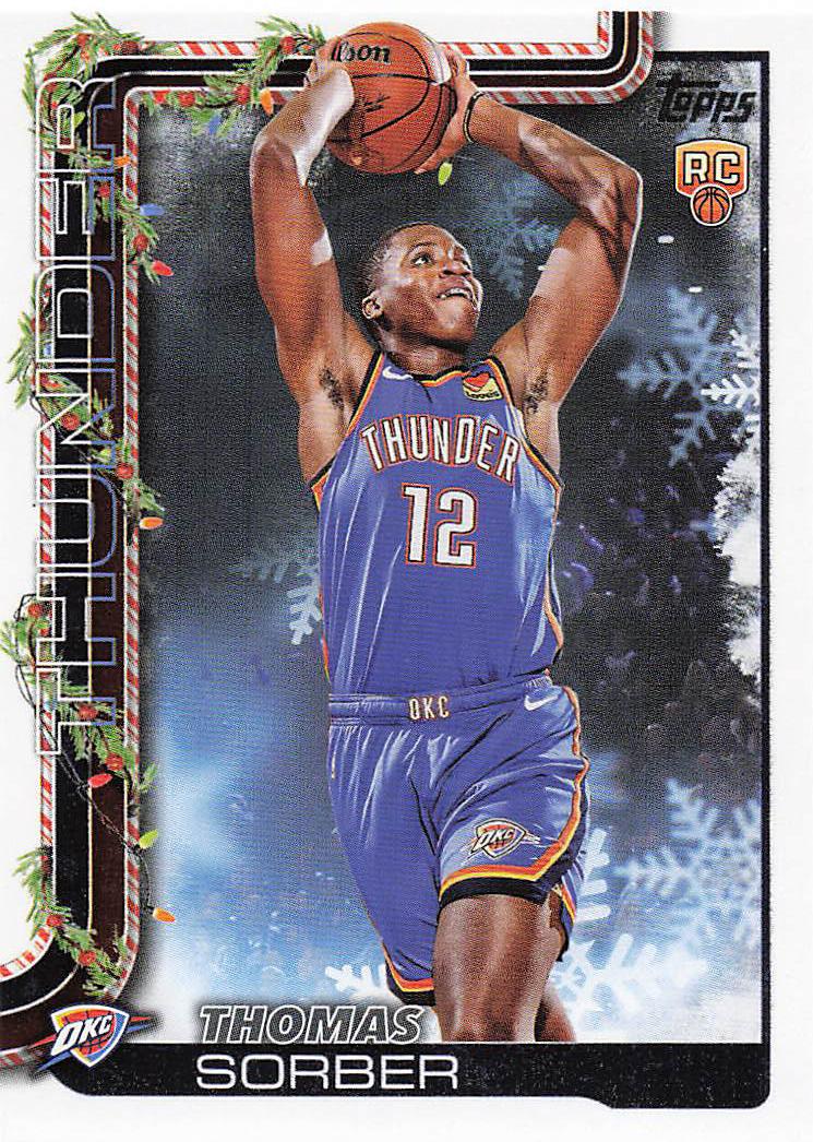 2025-26 Topps Holiday Basketball Thomas Sorber #H175 Rookie